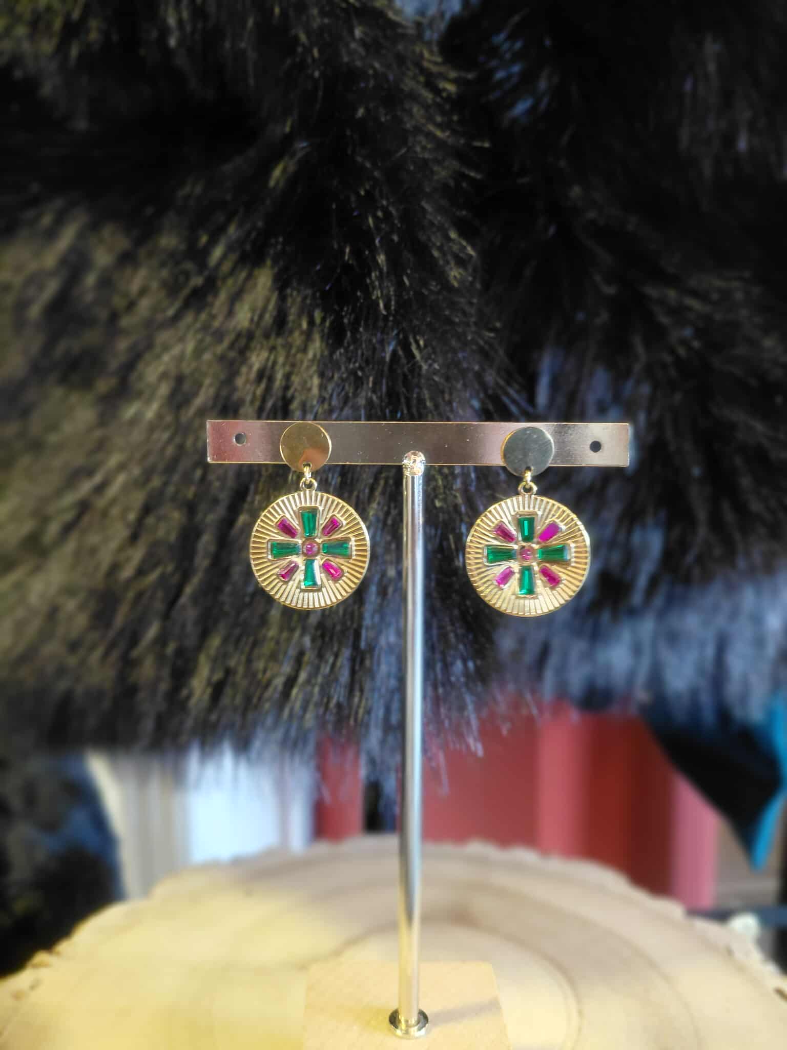 Boucle d'oreilles EMERAUDE