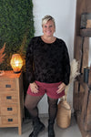 Short en DAIM bordeaux
