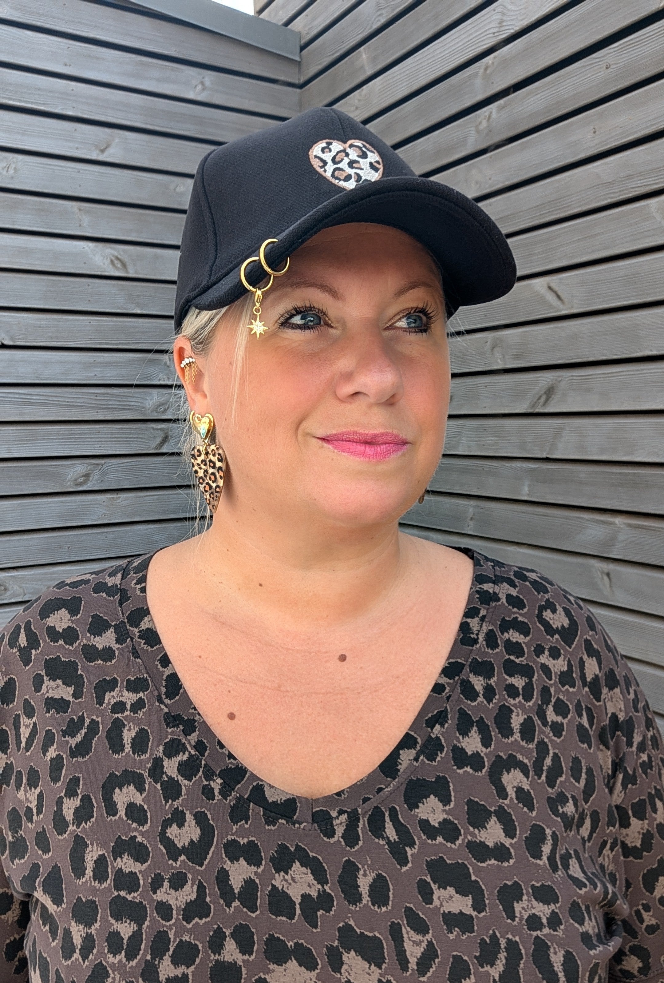 Casquette COEUR Léopard