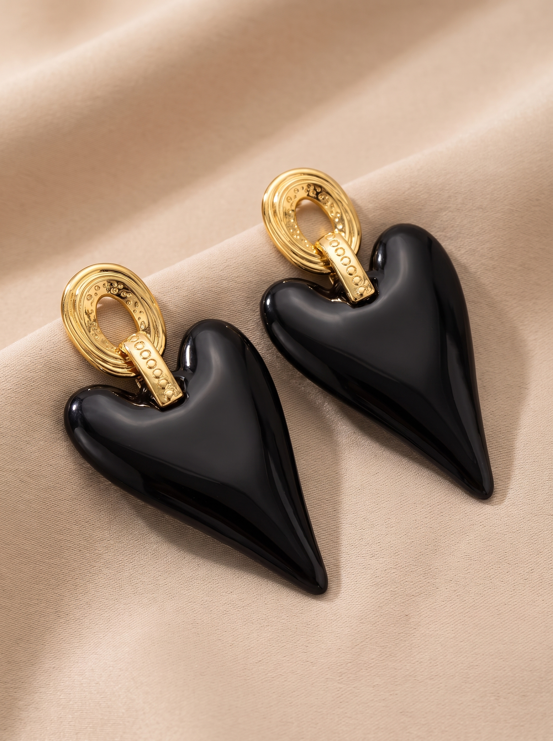 Boucles d'oreilles KIO noires