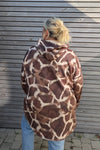 Veste suédine PLUS leopard