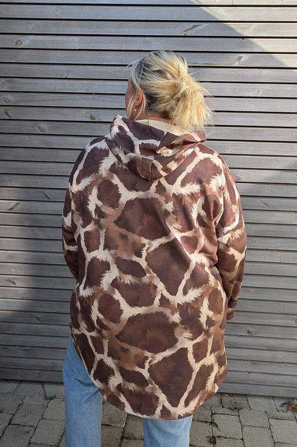 Veste suédine PLUS leopard