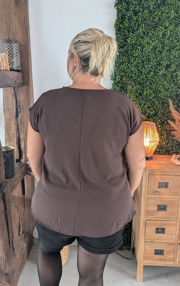 Blouse MALO chocolat