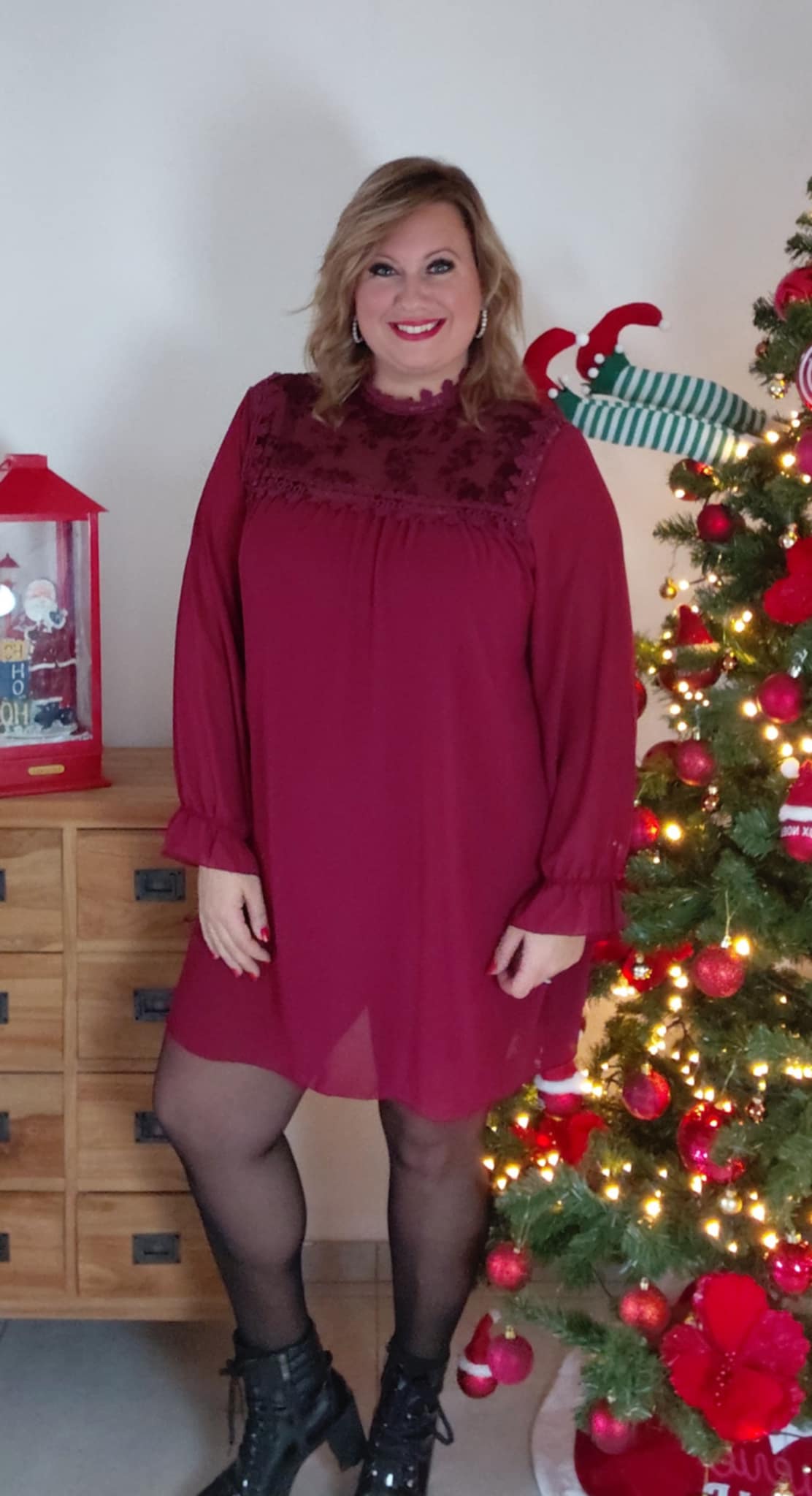 Robe DIVA bordeaux