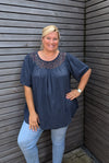 Blouse DENTELLE marine