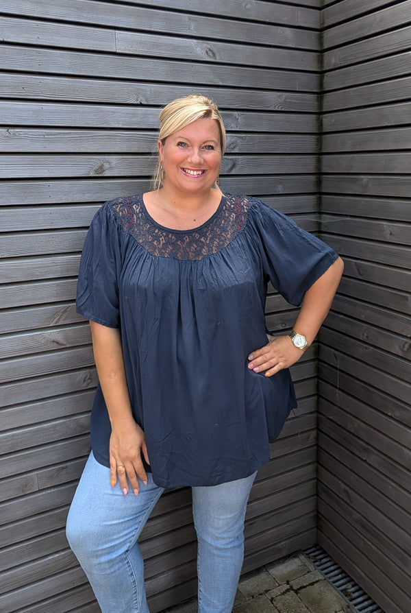 Blouse DENTELLE marine