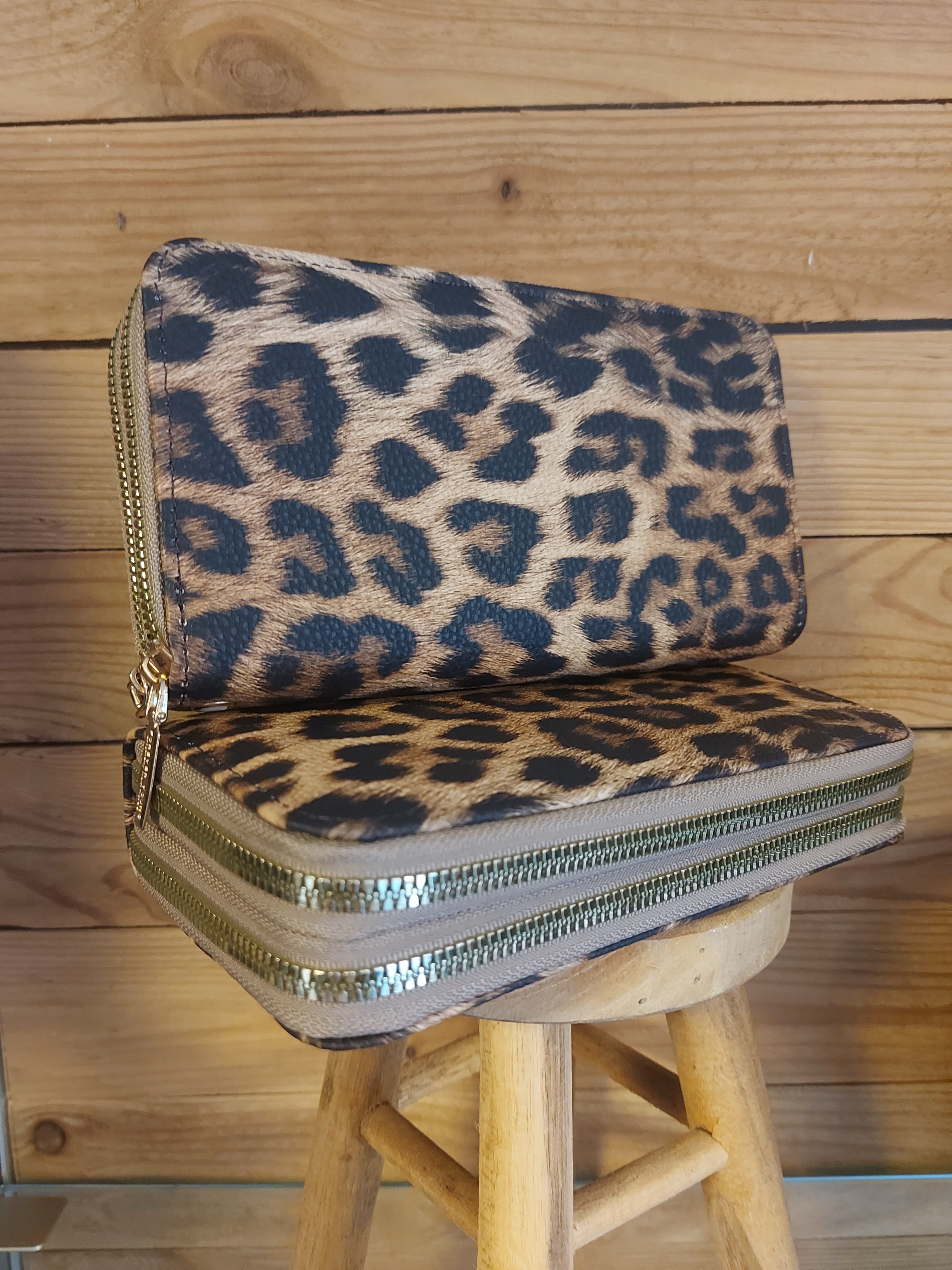 Porte feuille léopard