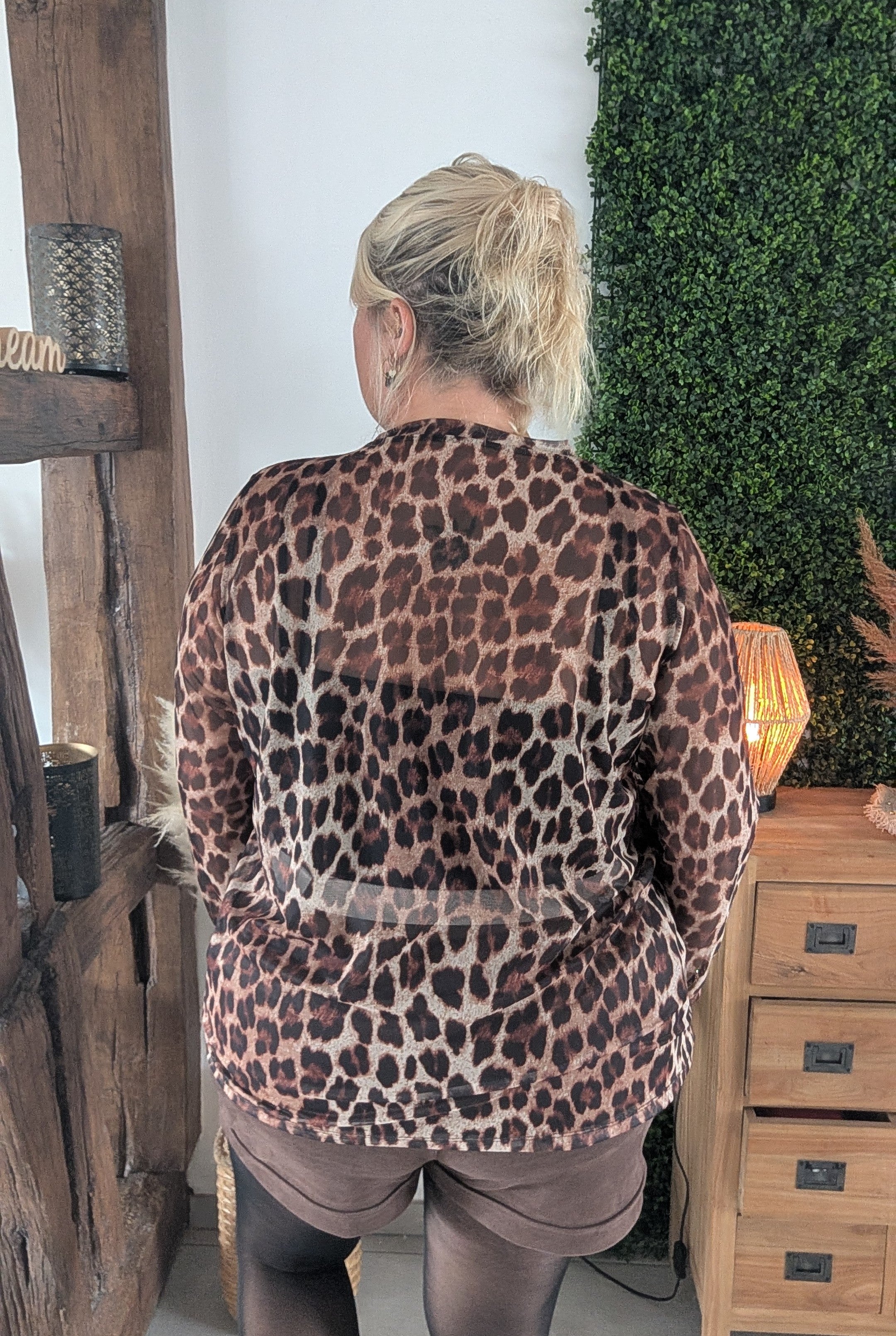 Blouse transparente LEOPARD