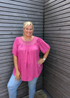 Blouse DENTELLE fushia