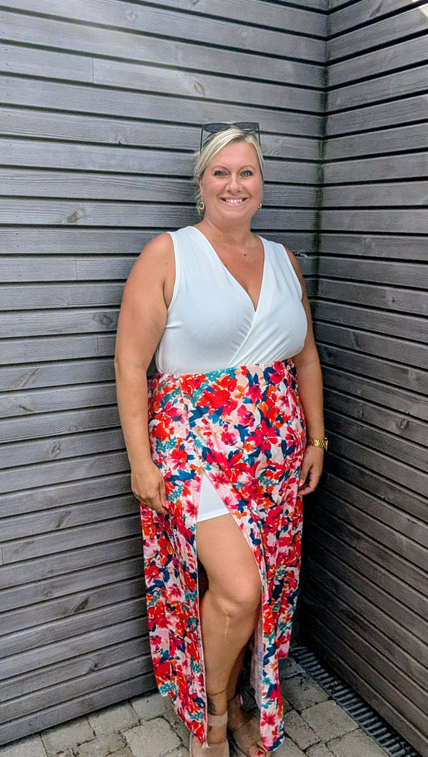 Combishort / robe IBIZA blanche