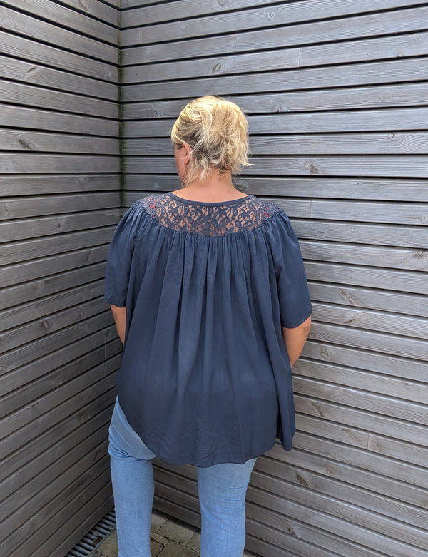 Blouse DENTELLE marine
