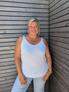 Top LUREX blanc