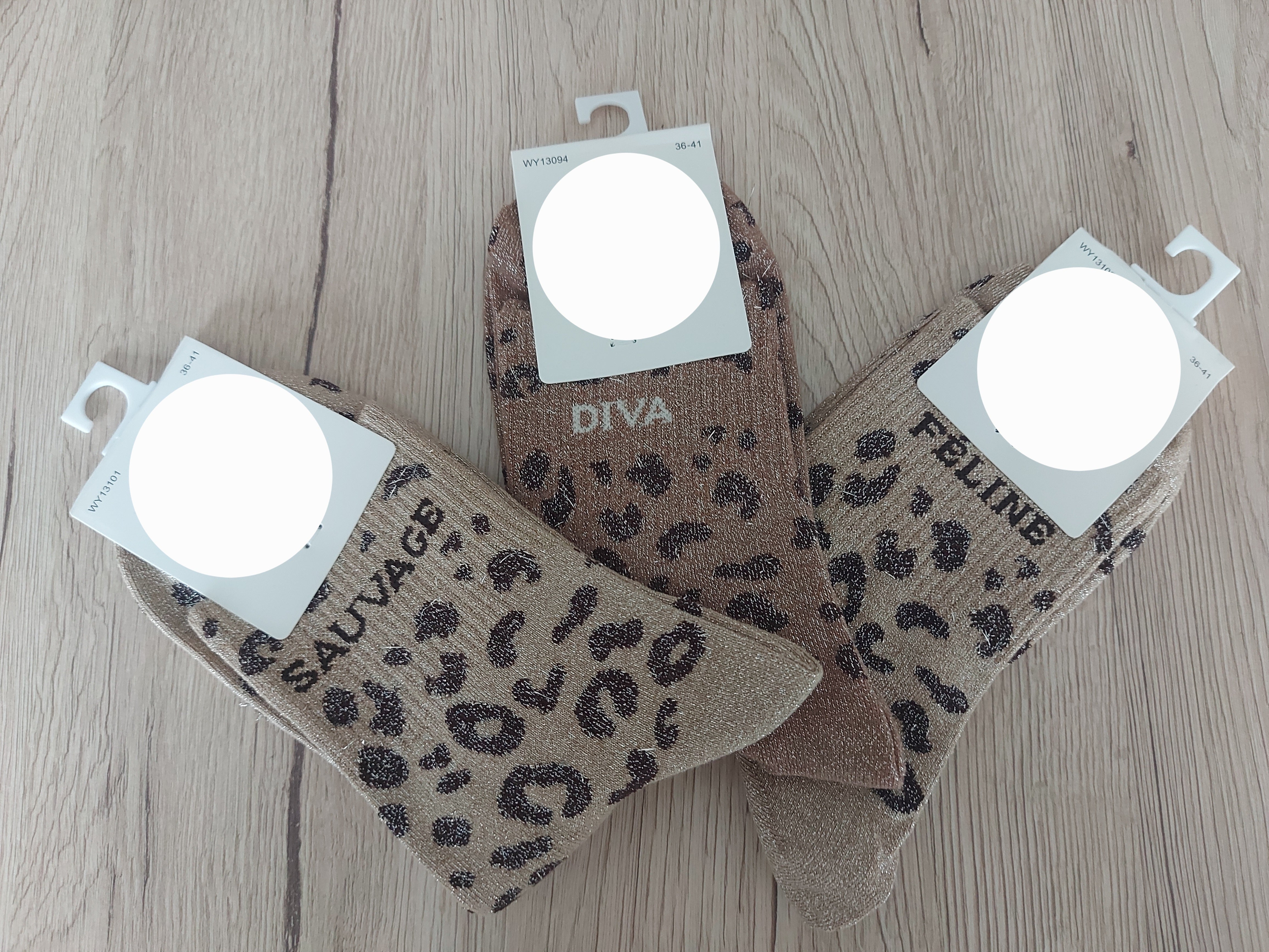 Chausettes à paillettes LEOPARD