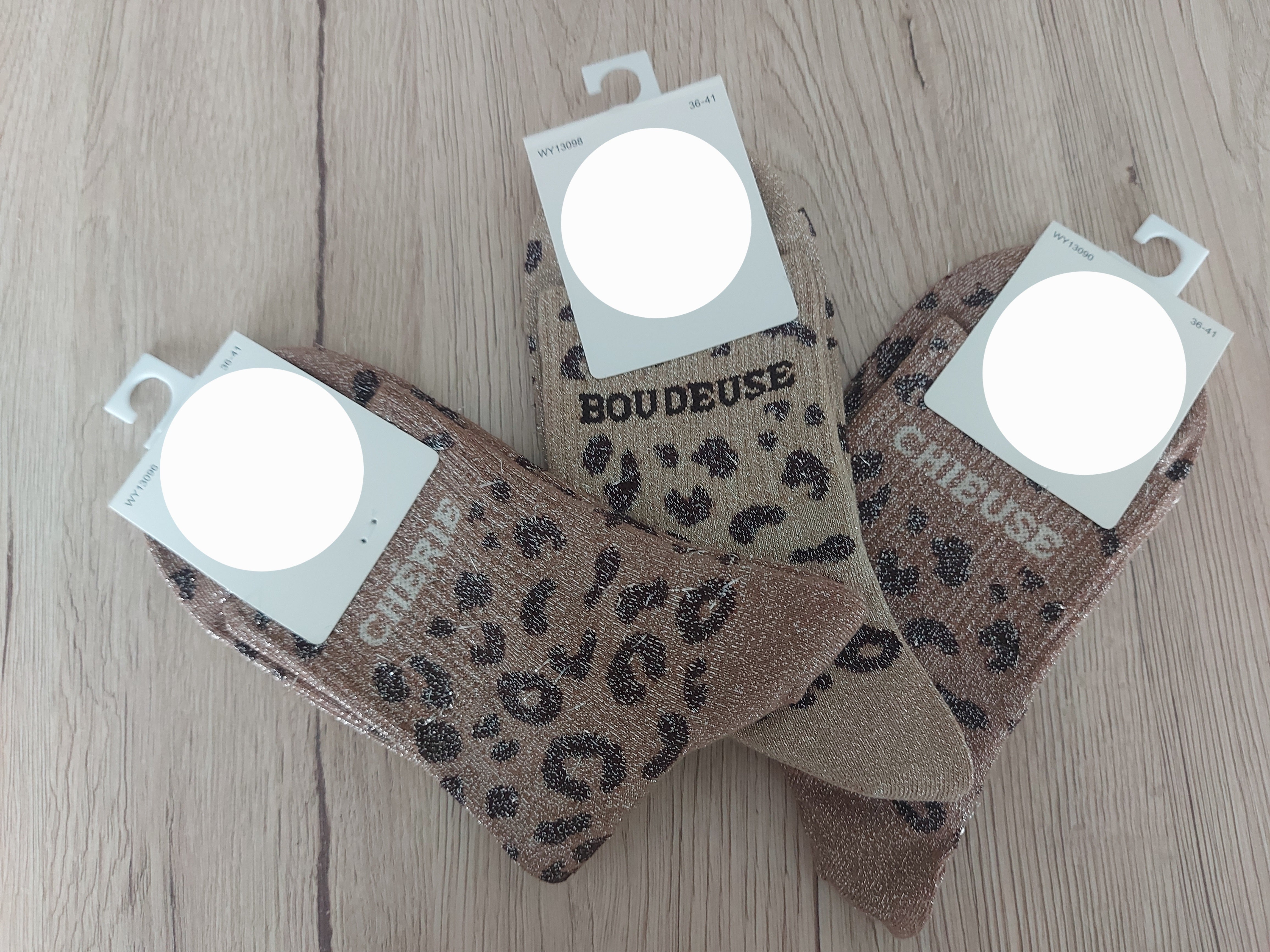 Chausettes à paillettes LEOPARD