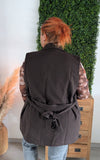 Blazer sans manche JULIA chocolat