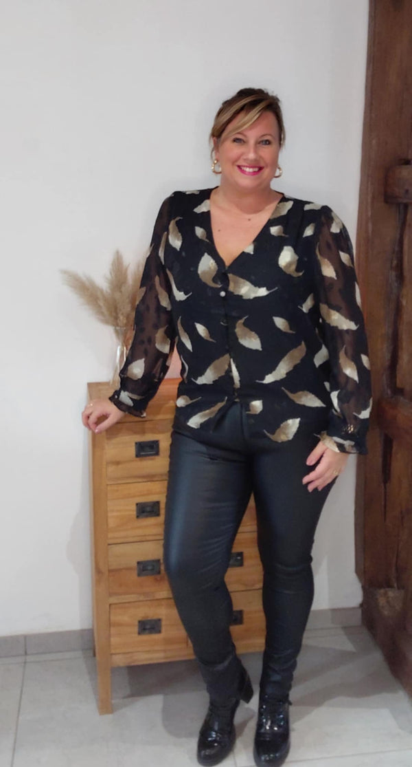 Pantalon huilé BLACK