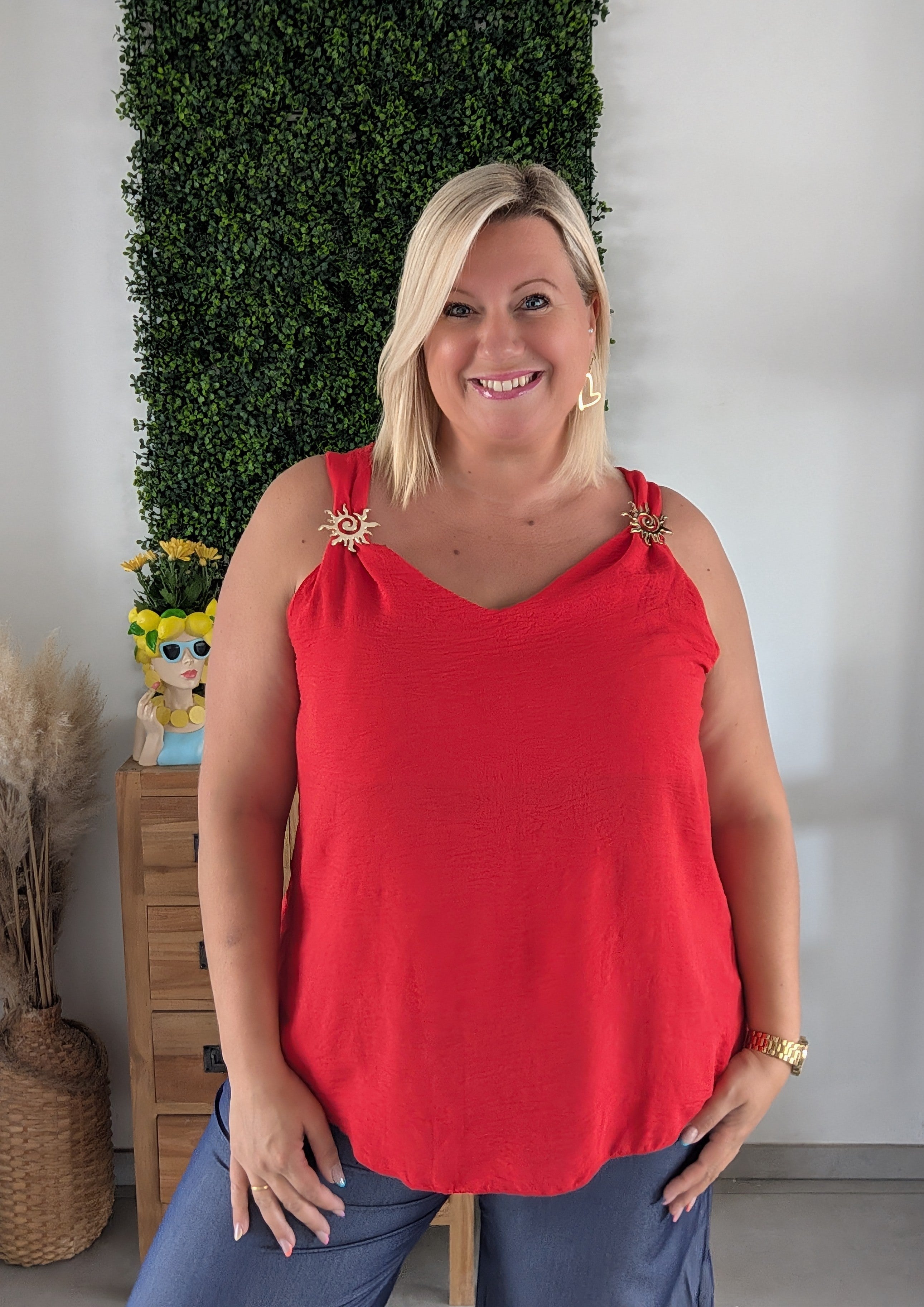 Blouse SOLEIL rouge