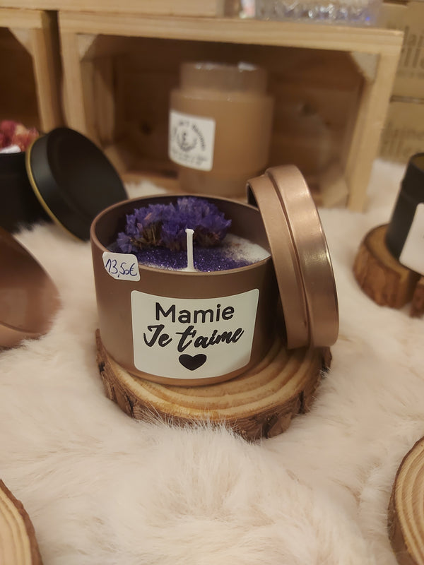 Bougie MAMIE JE T'AIME rosé