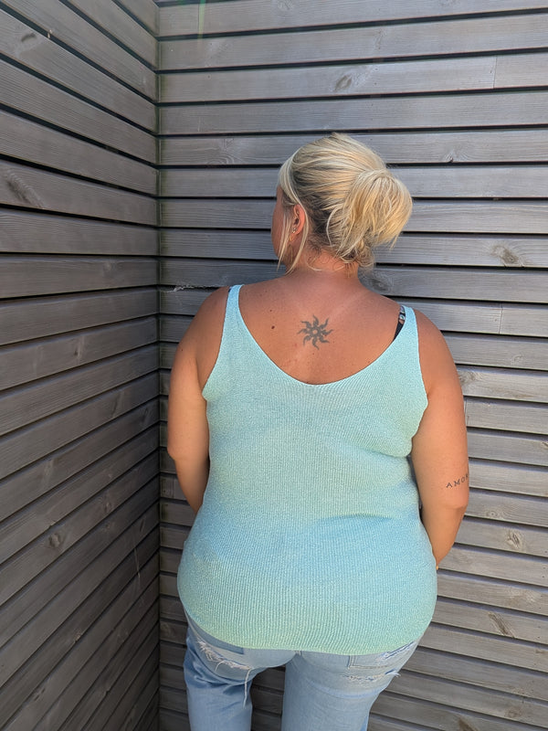 Top LUREX turquoise