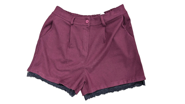 Short en DAIM mathilda bordeaux
