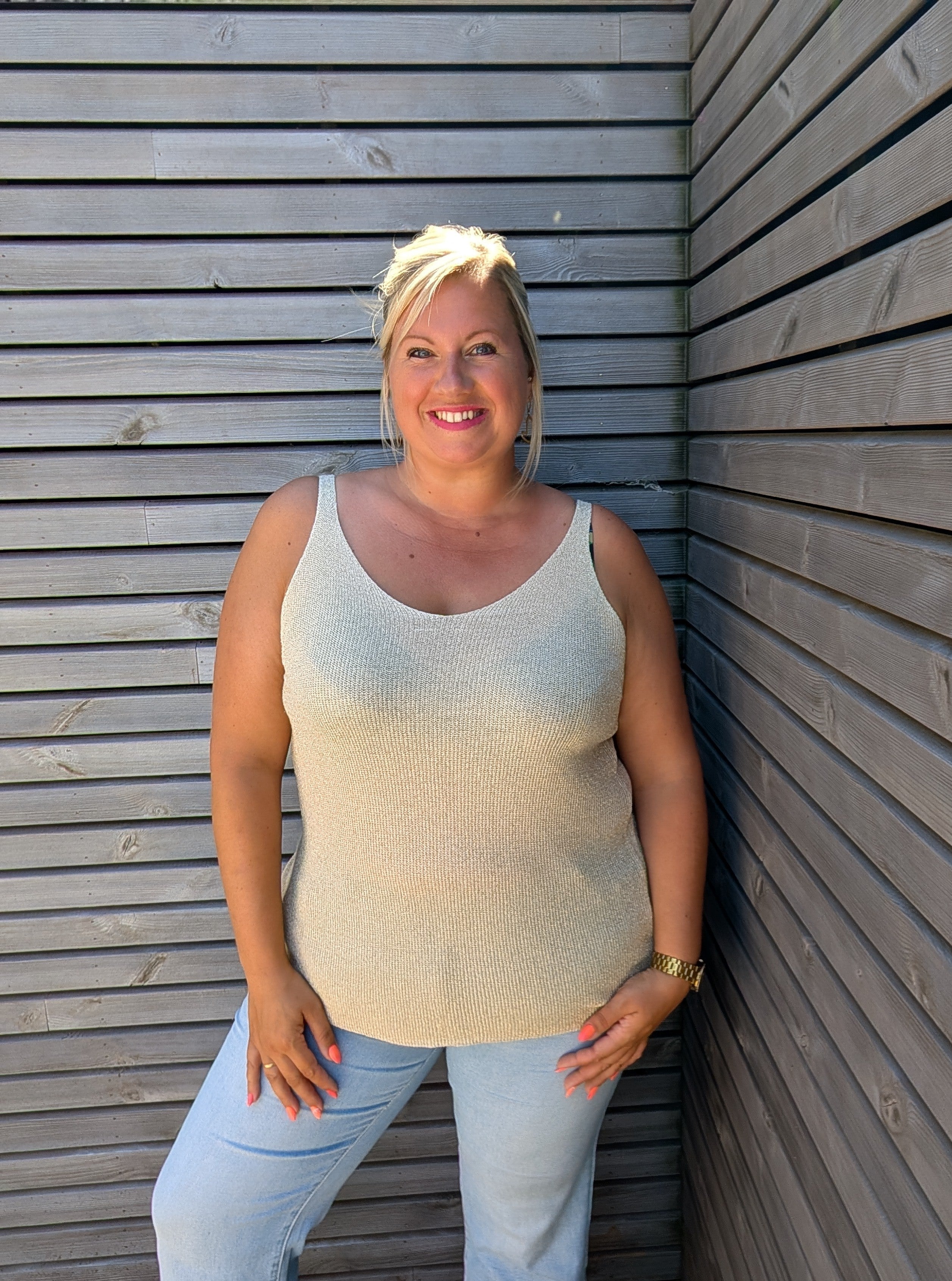 Top LUREX doré