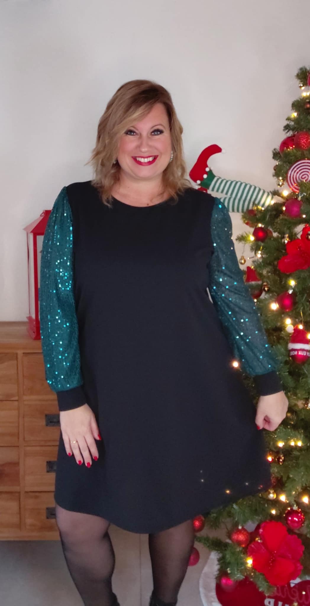 Robe SEQUIN turquoise