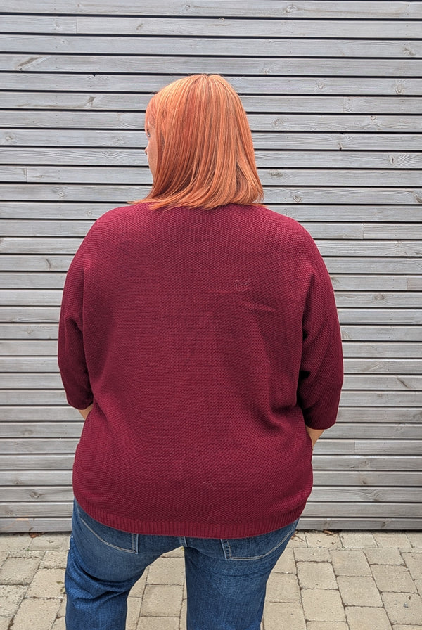 Pull HUGEL bordeaux