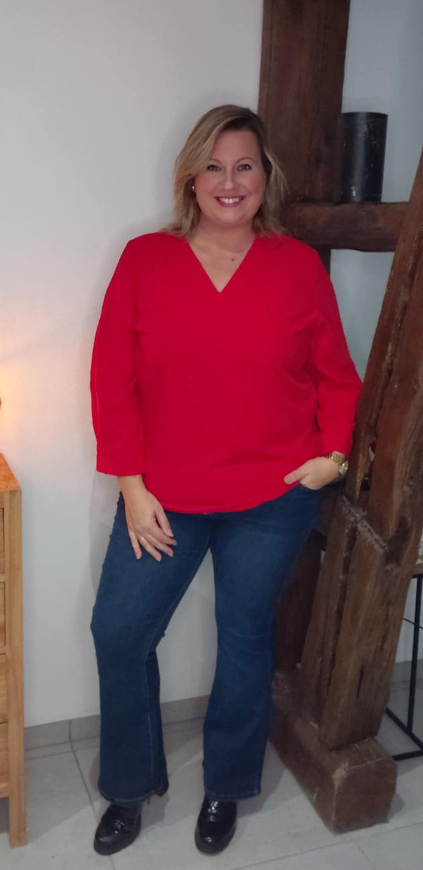 Blouse CLOTHILDE rouge