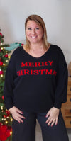 Pull MERRY CHRISTMAS noir
