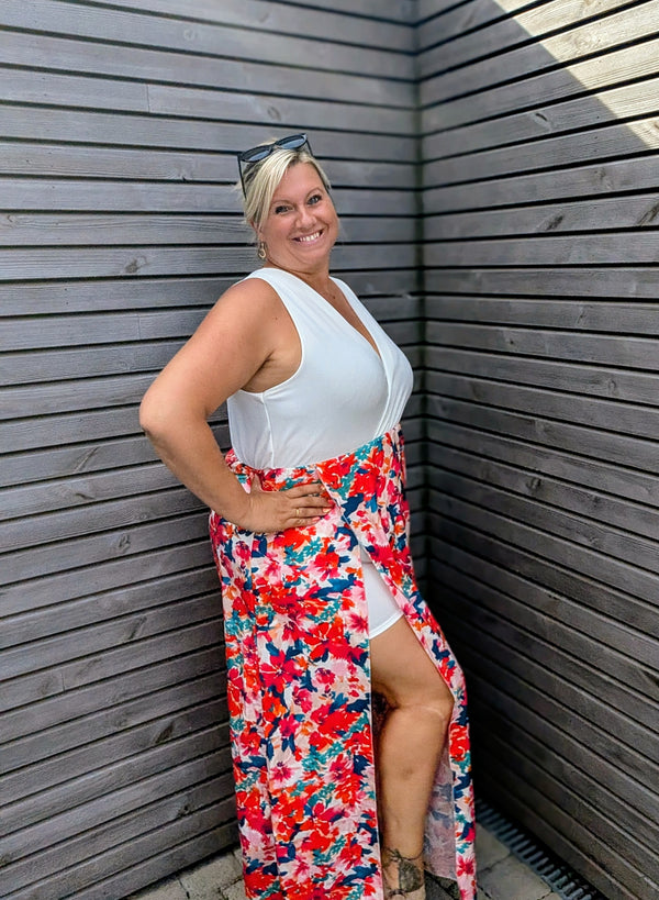 Combishort / robe IBIZA blanche