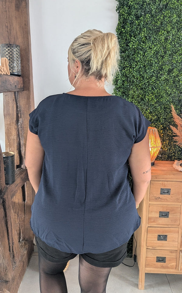 Blouse MALO bleu marine