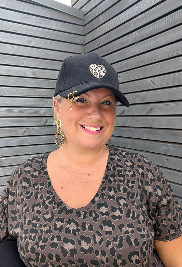 Casquette COEUR Léopard