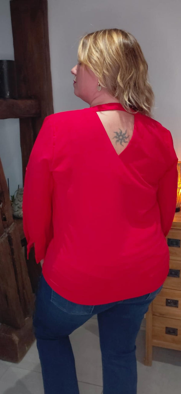 Blouse CLOTHILDE rouge