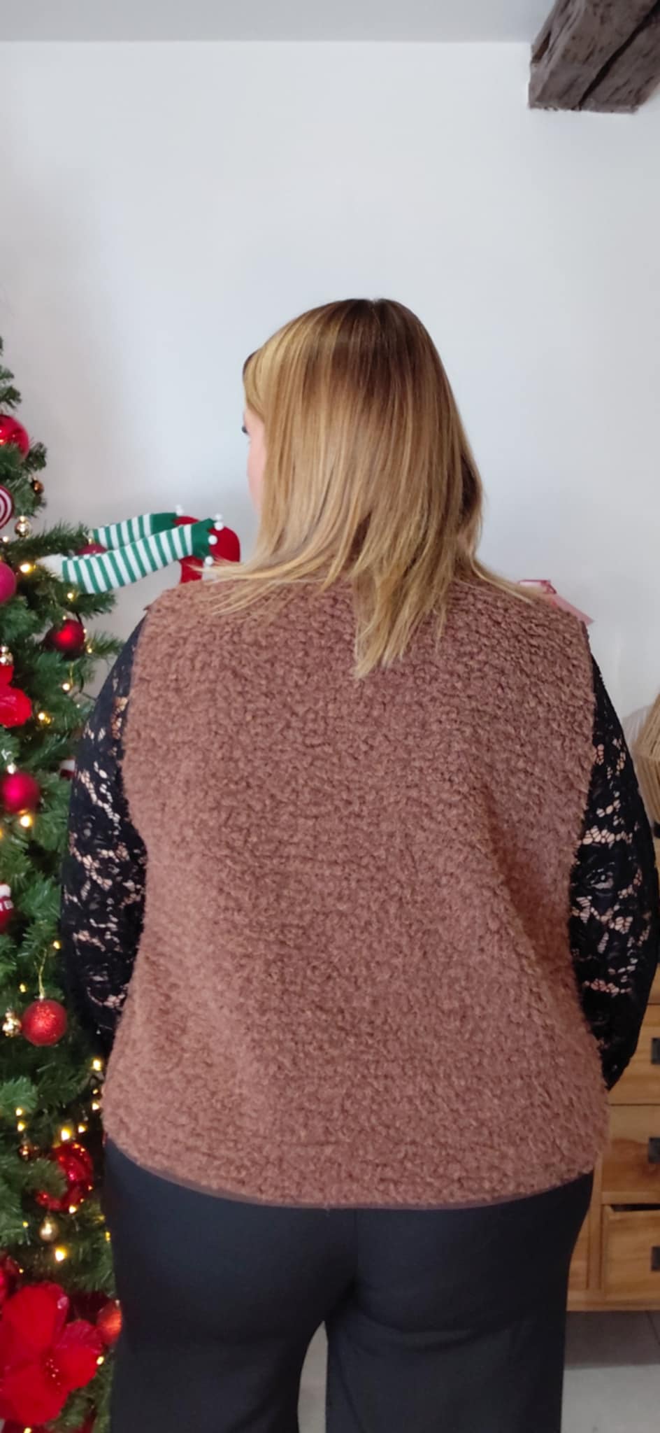 Gilet sans Manche brun