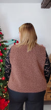 Gilet sans Manche brun