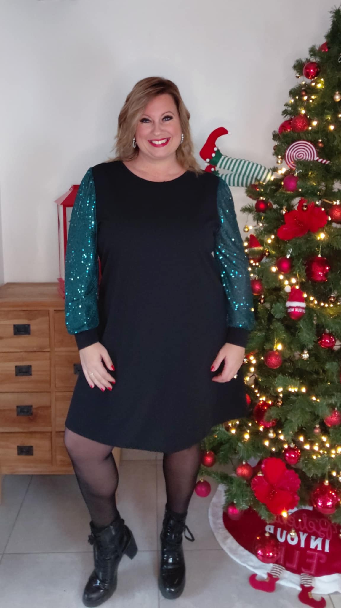 Robe SEQUIN turquoise