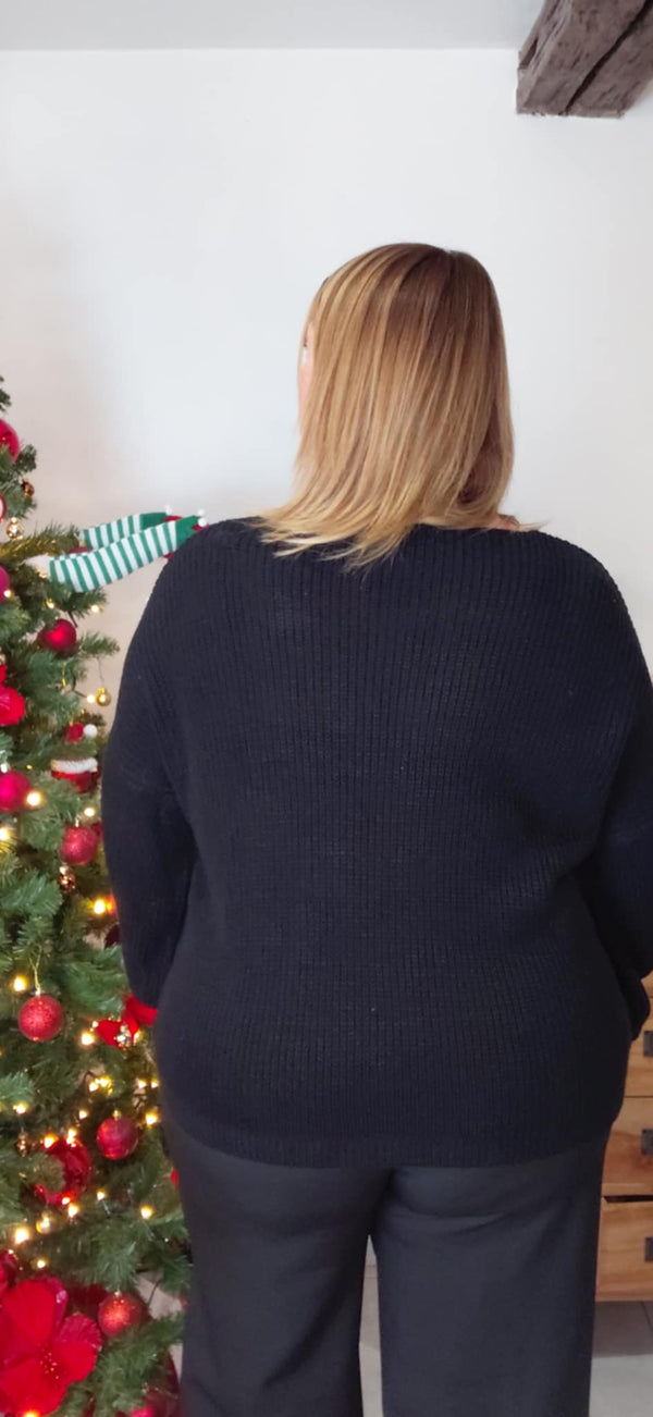 Pull MERRY CHRISTMAS noir