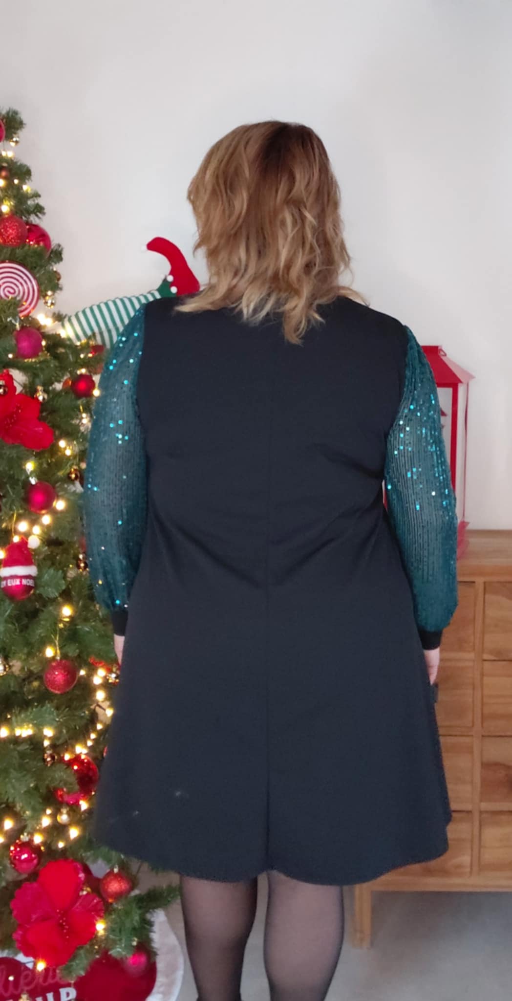 Robe SEQUIN turquoise
