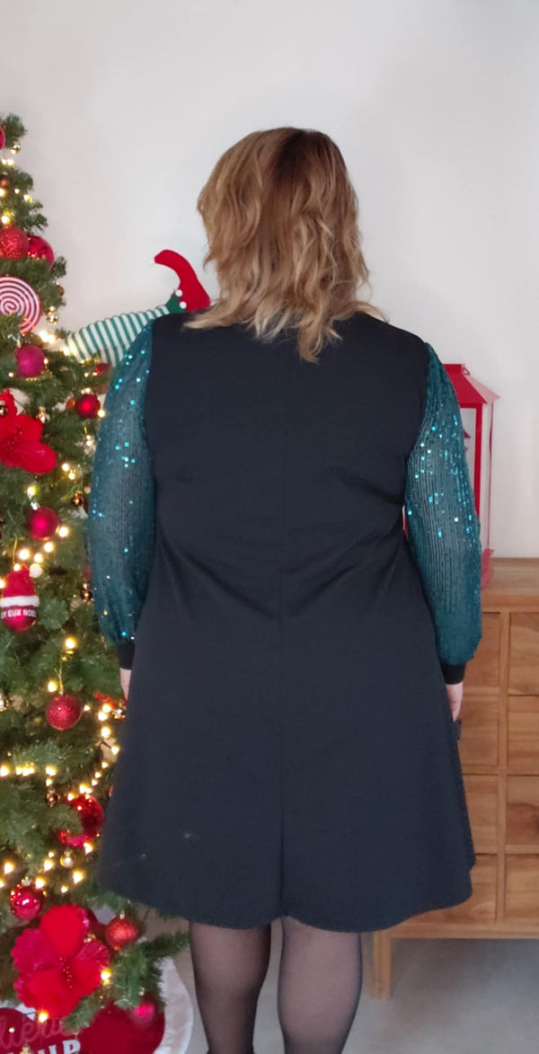 Robe SEQUIN turquoise