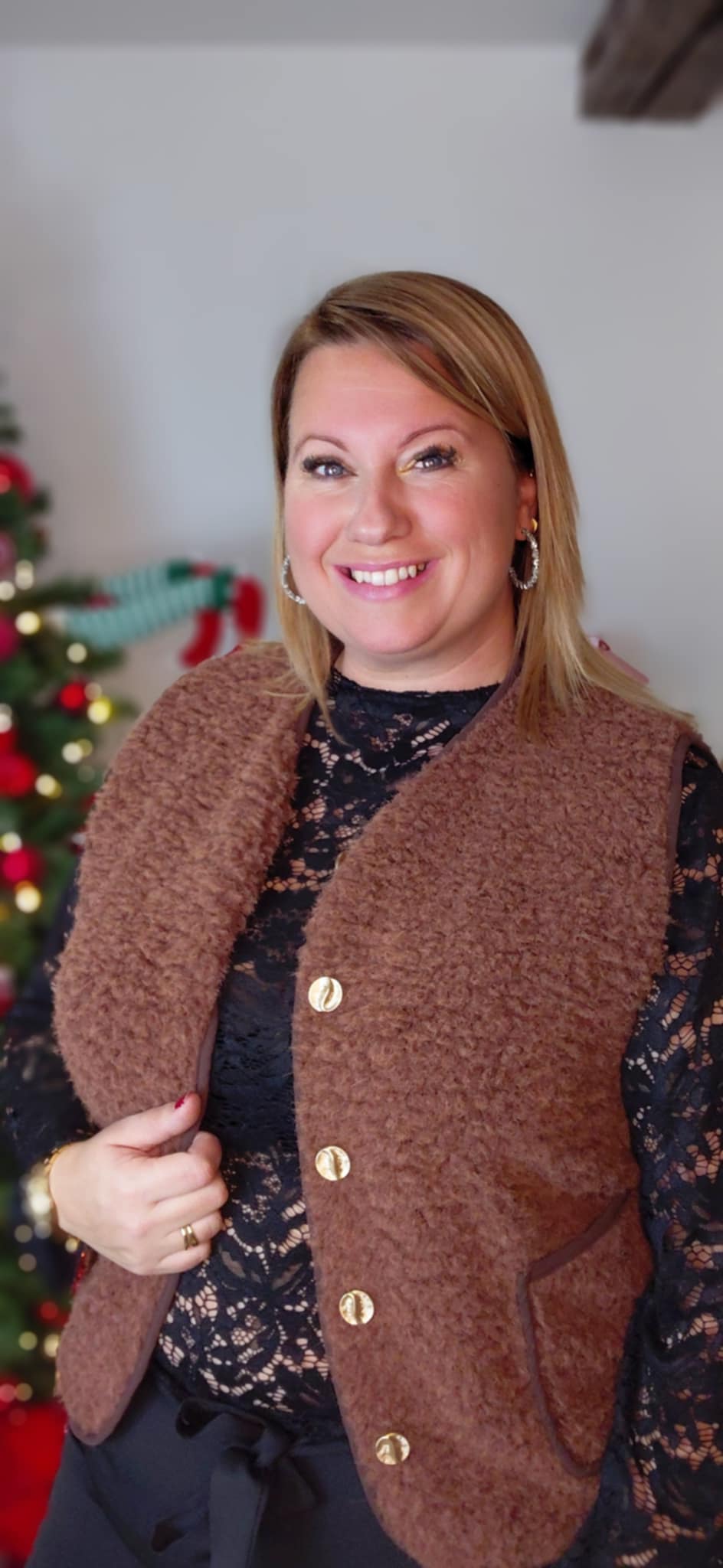 Gilet sans Manche brun