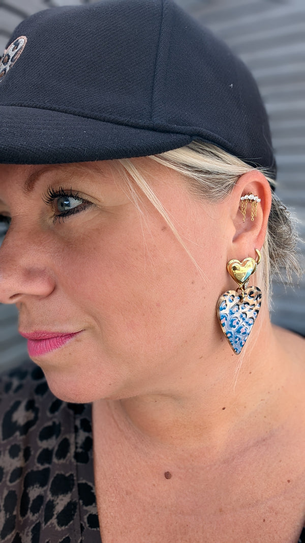 Boucle d'oreilles LEOPARD COEUR