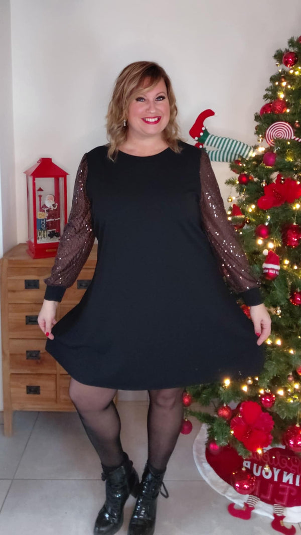 Robe SEQUIN brune