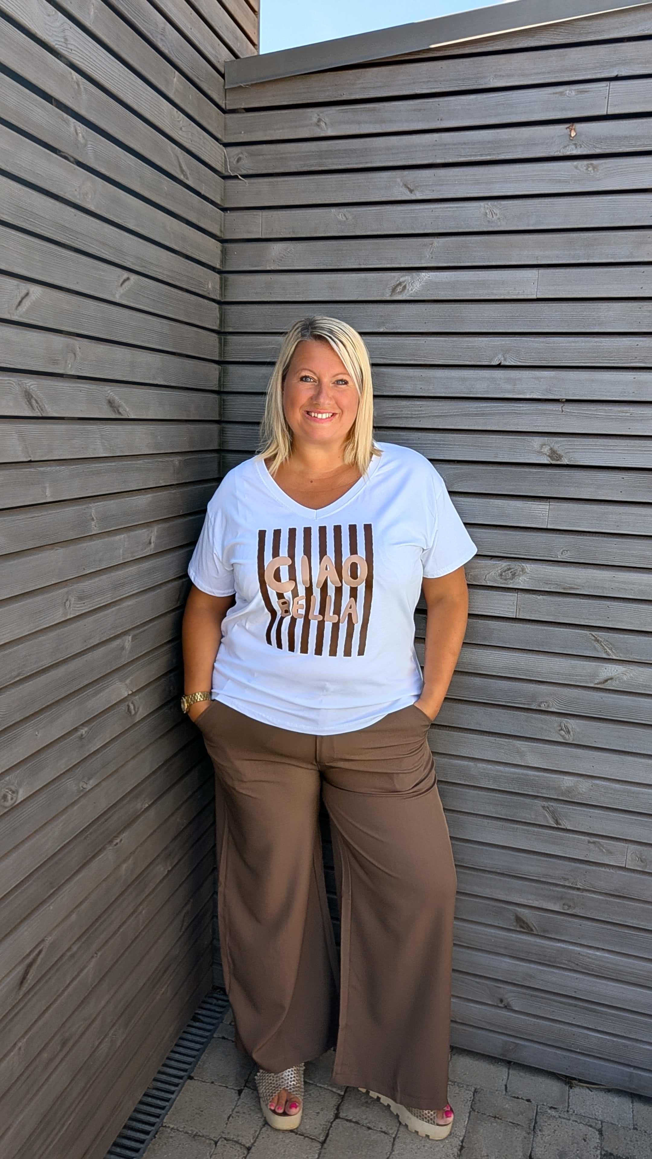 Tee shirt CIAO BELLA chocolat
