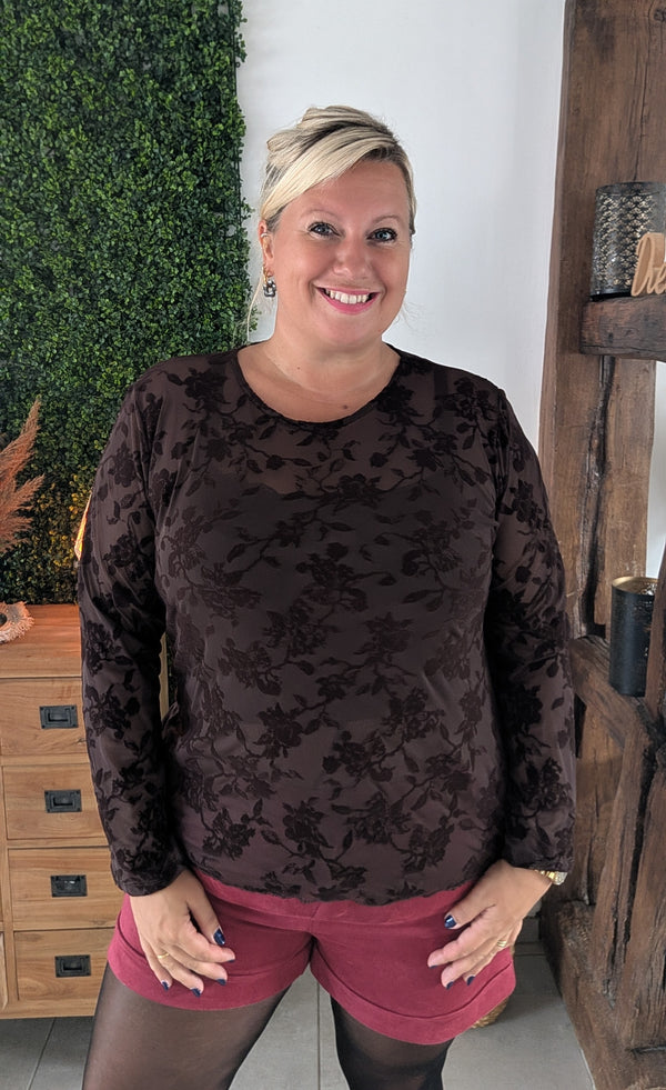 Short en DAIM bordeaux