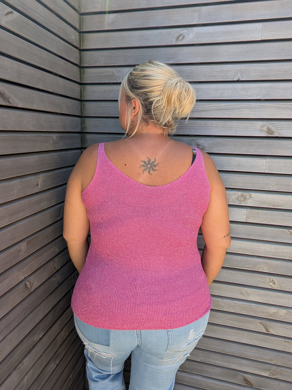 Top LUREX fushia