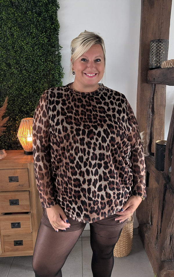 Blouse transparente LEOPARD