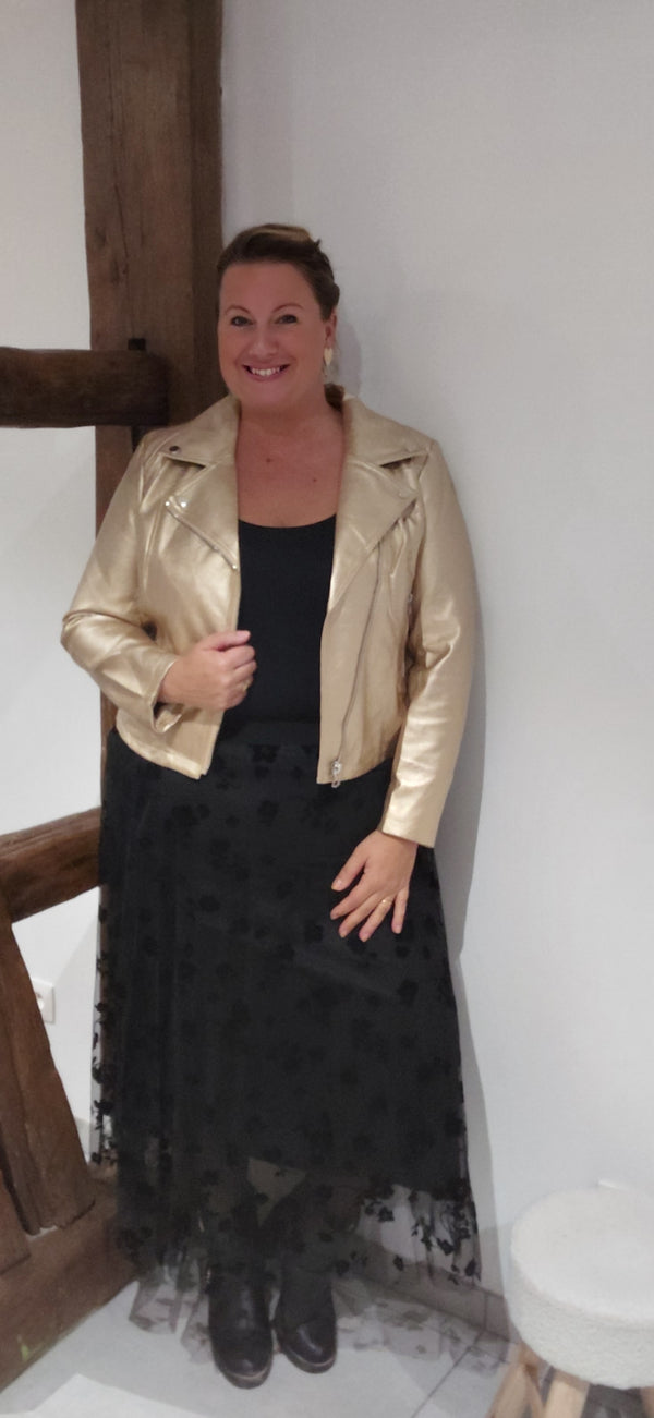 Jupe tulle FLEUR noire