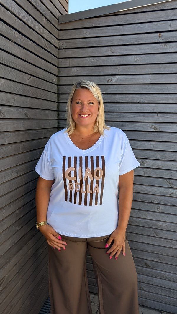Tee shirt CIAO BELLA chocolat