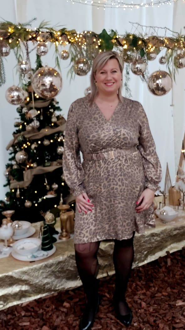 Robe LEOPARD brillante