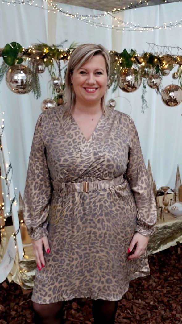 Robe LEOPARD brillante